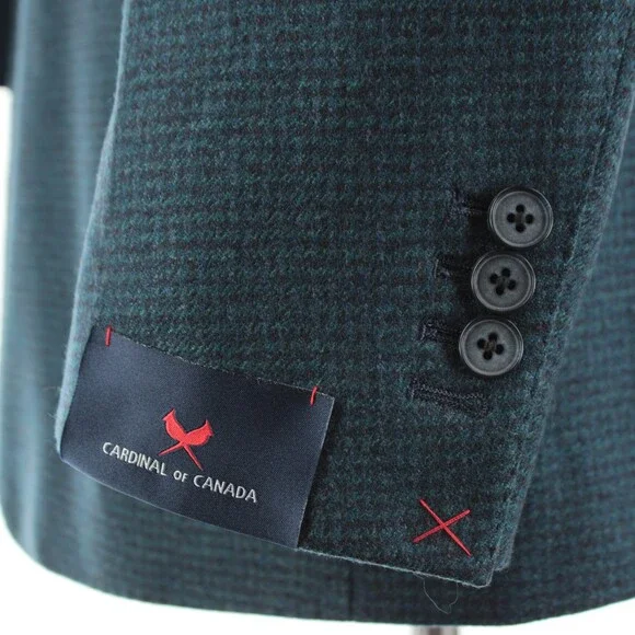 Cardinal of Canada NWT Wool Sport Coat Size 44R US In Blue & Green Melange